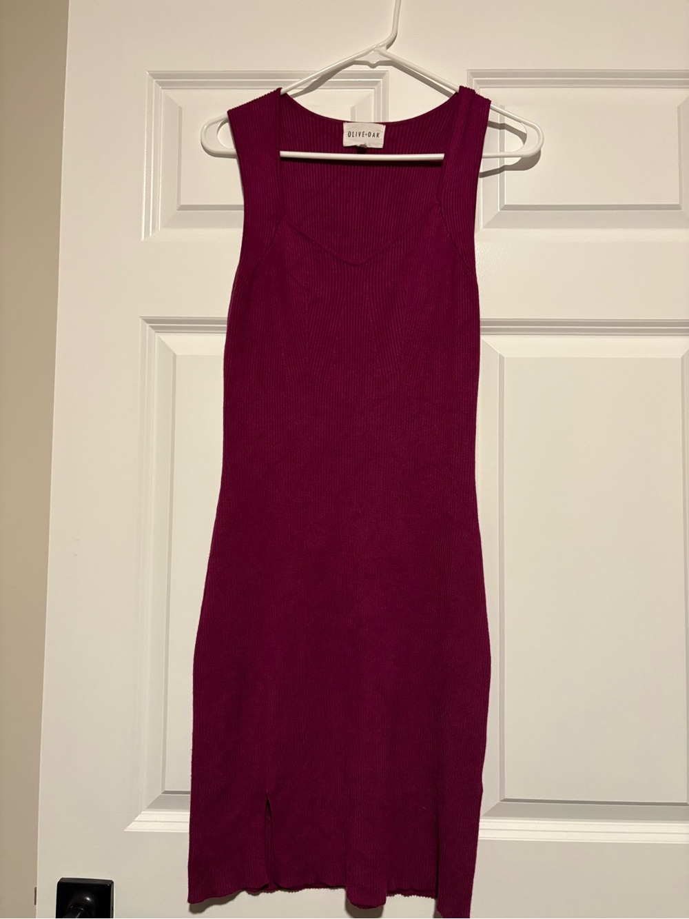 Olive & Oak Ribbed Tank Dress - Plum